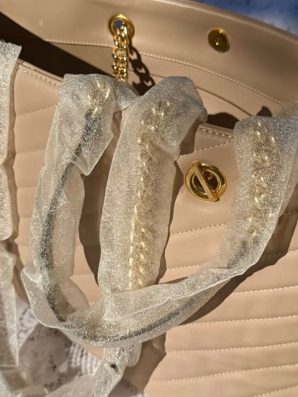 NWT Stuart Weitzman Kira Quilted Goatskin Leather Tote Bag, Rose Pink
